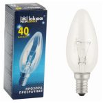 Elektros lemputė B35 ISKRA E14 CL 40 W ( skaidri ) 4823003502557