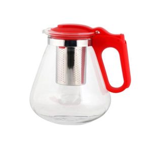 Stiklinis arbatinis TORO 1200 ML Raudonas