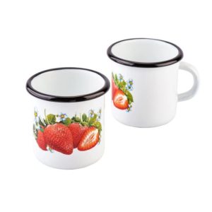 Emalinis puodelis su piešiniu 400 ml