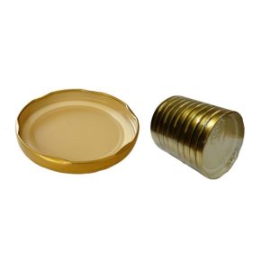 Metaliniai dangteliai stiklainiams, aukso sp. 82mm /10/ LTC